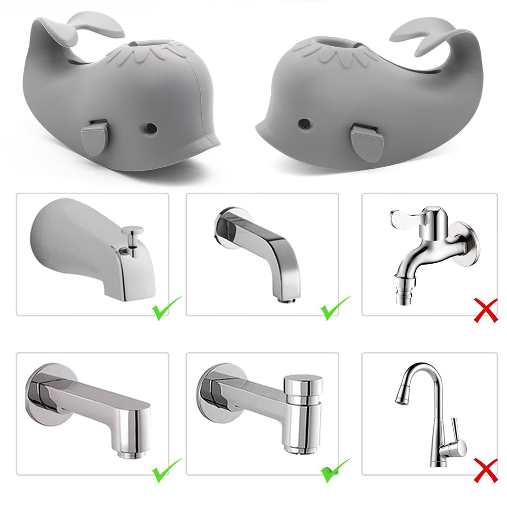 UMUACCAN faucet cover package closeup showing safe silicone materials.