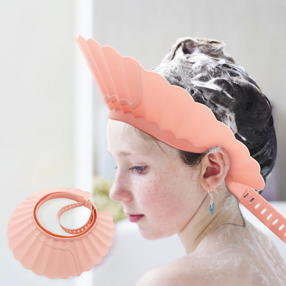 UMUACCAN baby shower cap with soft edge for gentle comfort during bath.