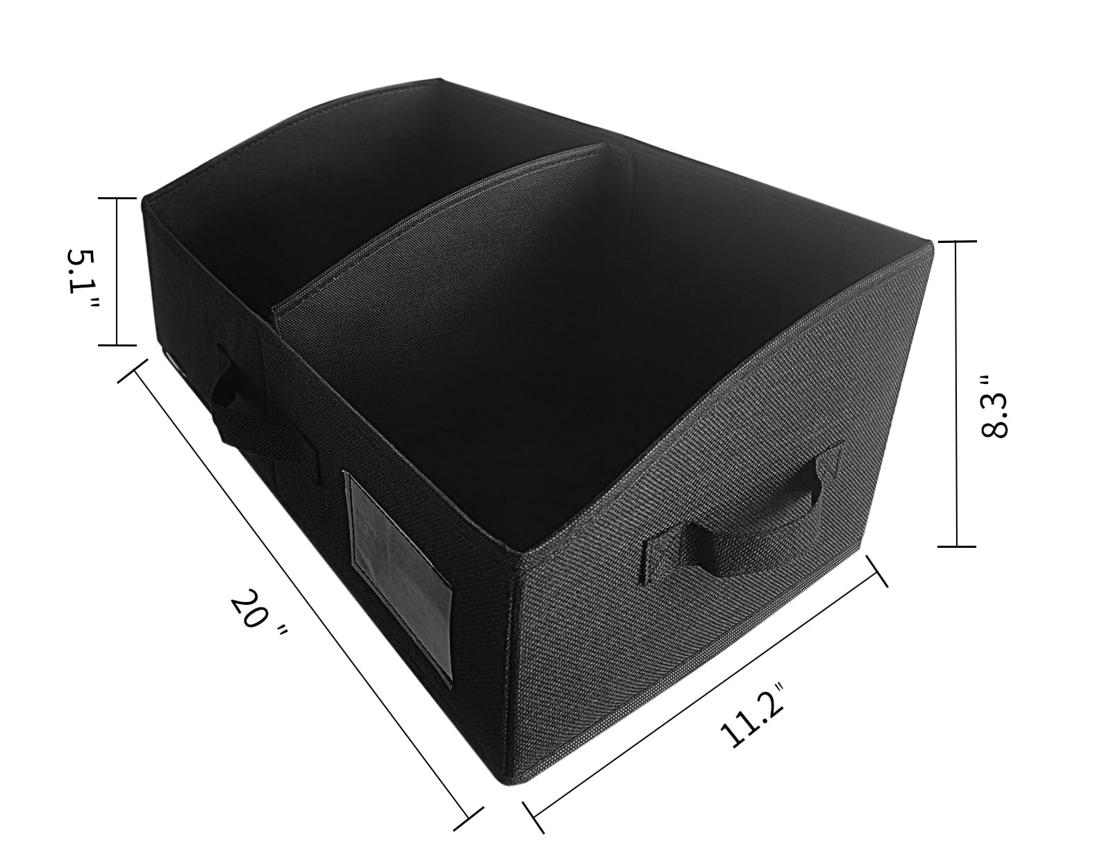 UNAMAX trapezoid storage bin open view showing accessible contents.