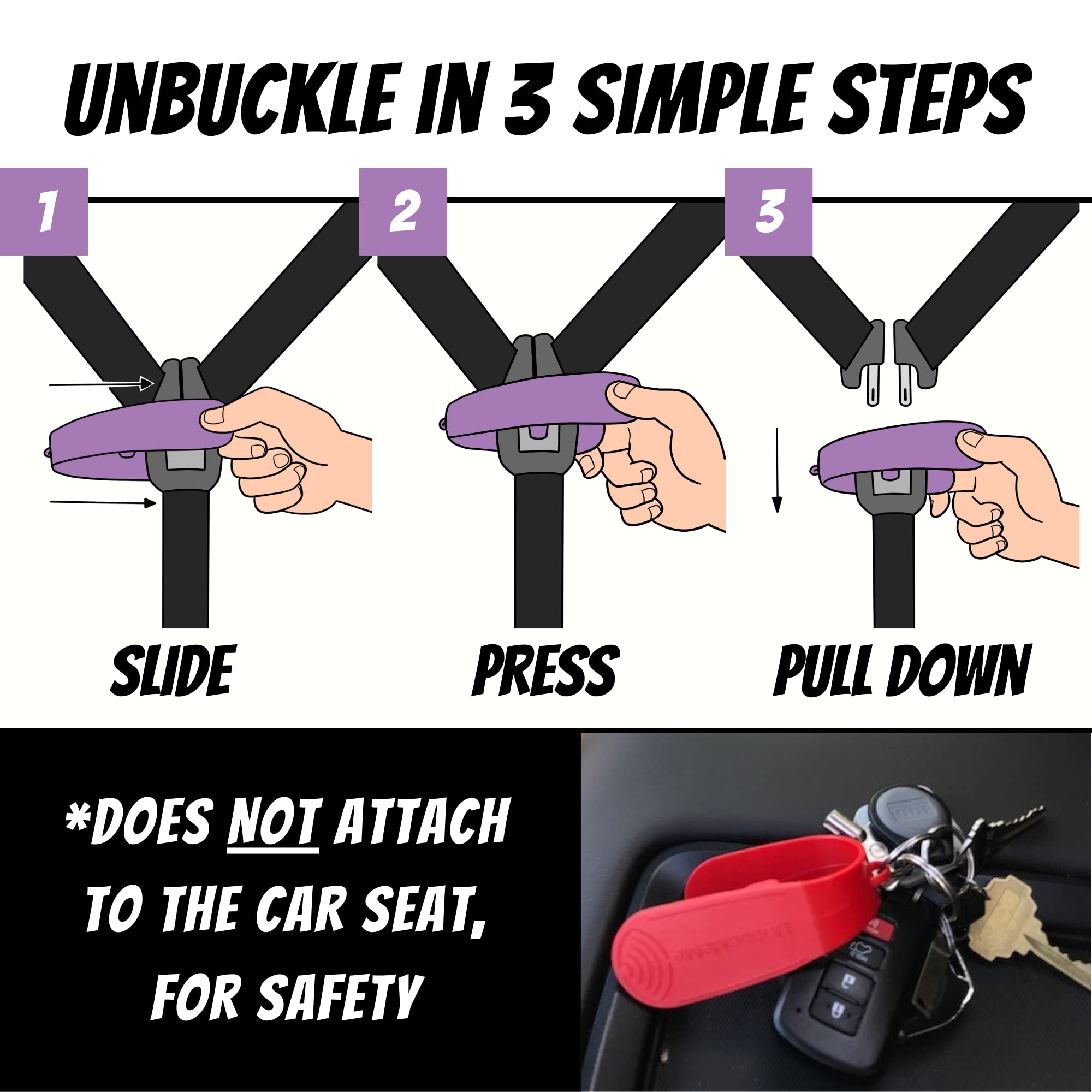 UnbuckleMe infant to toddler buckle aids caregivers including grandparents on the go