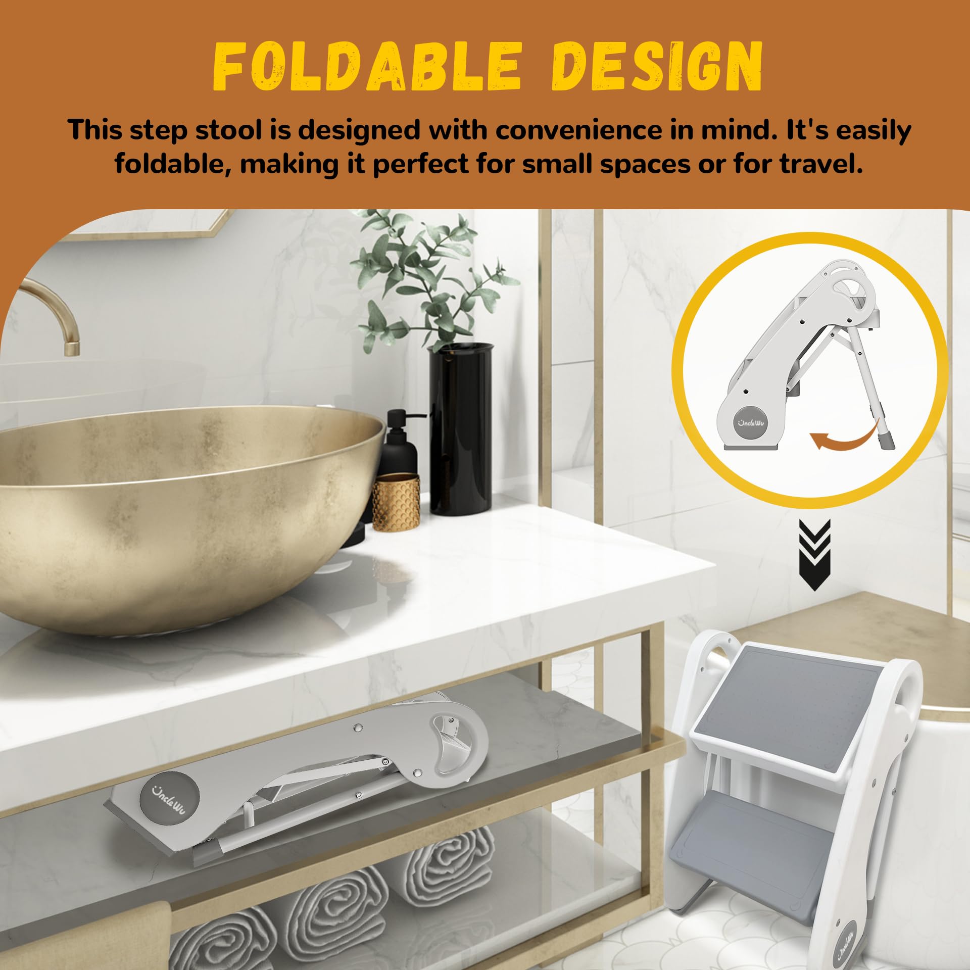UNCLE WU kitchen-ready stool at counter height for easy tasks