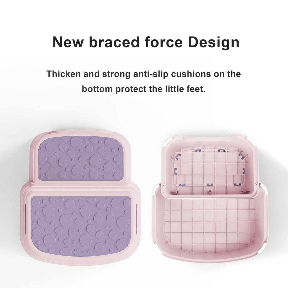 UNCLE WU non-slip feet provide grip on slippery floors.