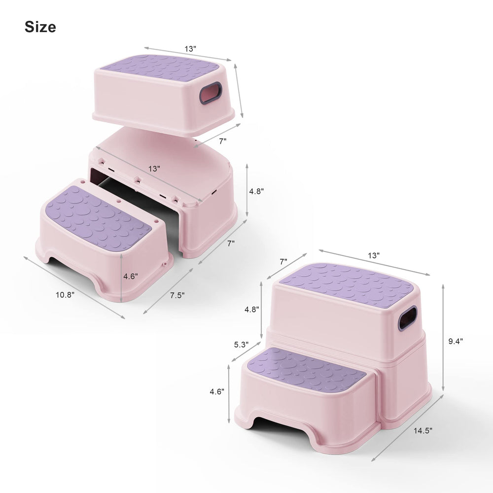 UNCLE WU portable kid stool with easy-grip handles.
