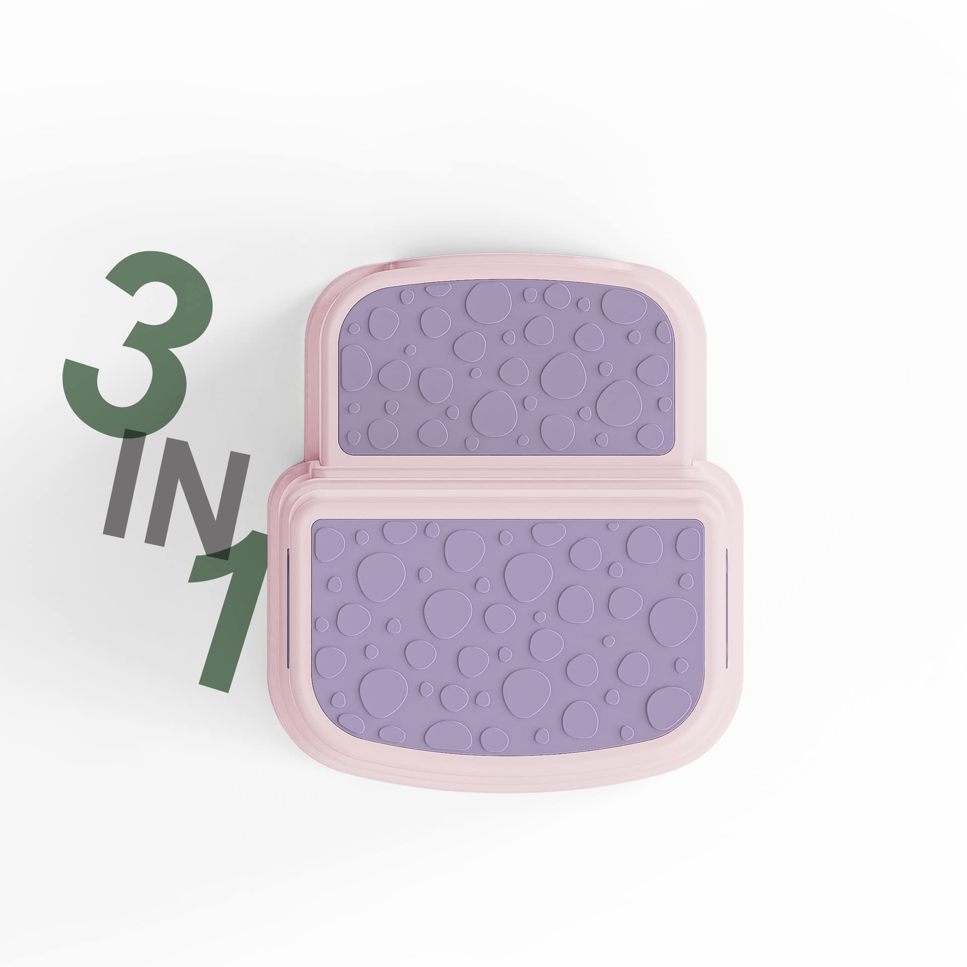UNCLE WU step stool 2-step function enables easy potty and sink access.