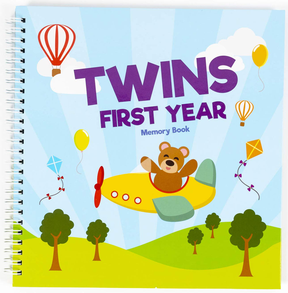 Unconditional ROSIE twins memory book cover in bear edition, durable hardcover keeps memories safe.