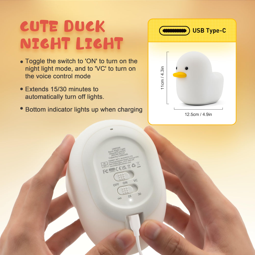UNEEDE Benson night light rechargeable battery for cordless bedside use