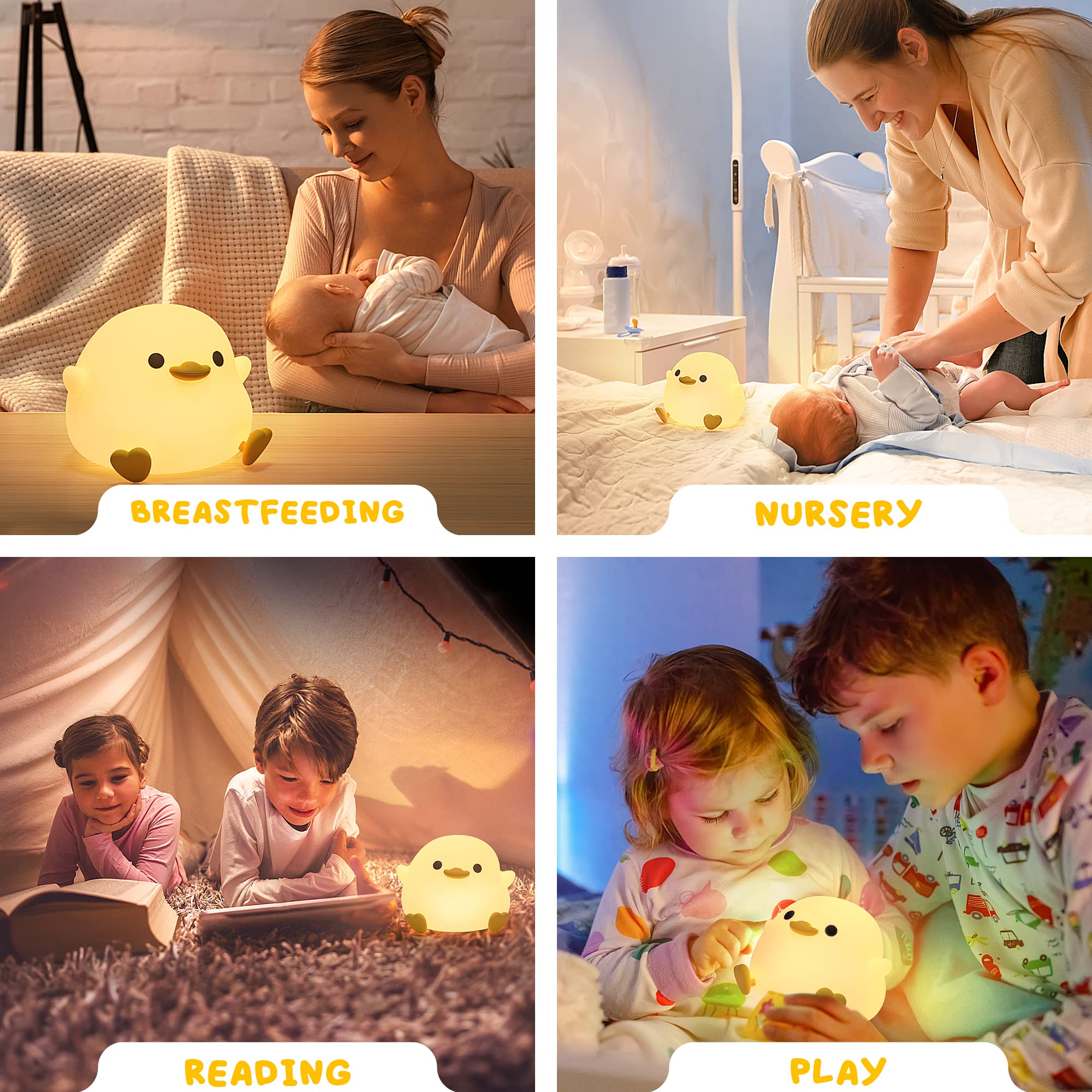 UNEEDE duck night light dimmable brightness to tailor glow.