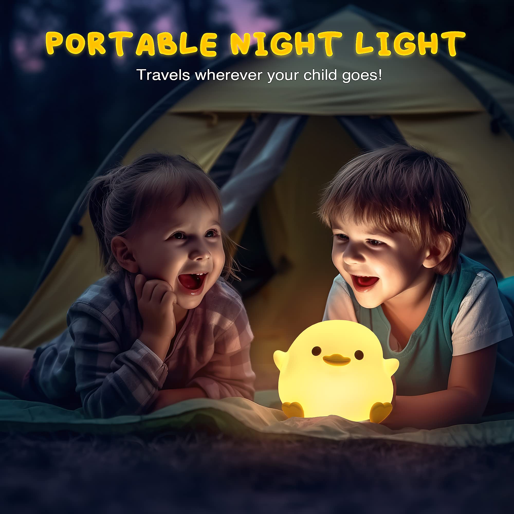 UNEEDE duck night light nursery decor adds warm charm to any room.