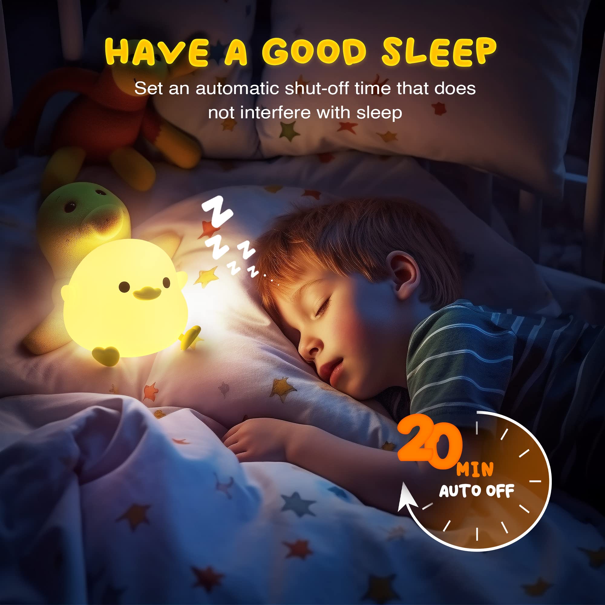 UNEEDE duck night light portable desk and dorm companion for ambient light.