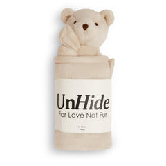 UnHide Lil' Marsh Lovey bear front shows cuddly security for nap time.