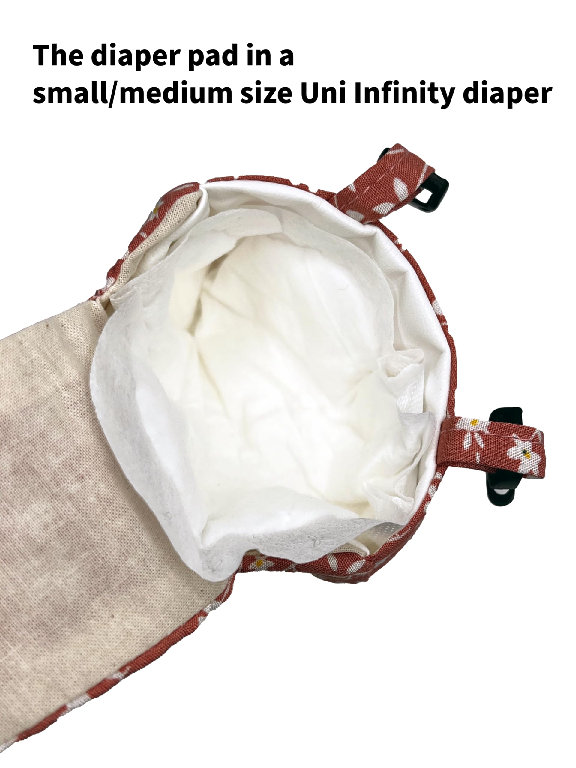 Uni Infinity easy-clean liners demonstrate quick, mess-free diaper changes.