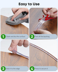 Uniclife Edge Protector Strip adhesive-back demonstrates strong PU acrylic grip for lasting protection.