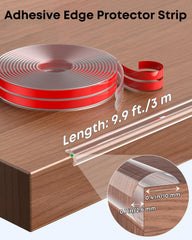 Uniclife Edge Protector Strip material closeup highlights high-elastic silicone for gentle impact.