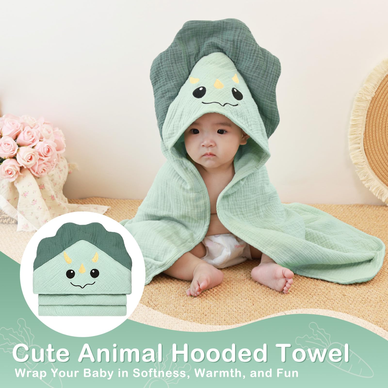 Unicorn Castle 2-pack towels provide durable, easy-care bath time two-towel solution