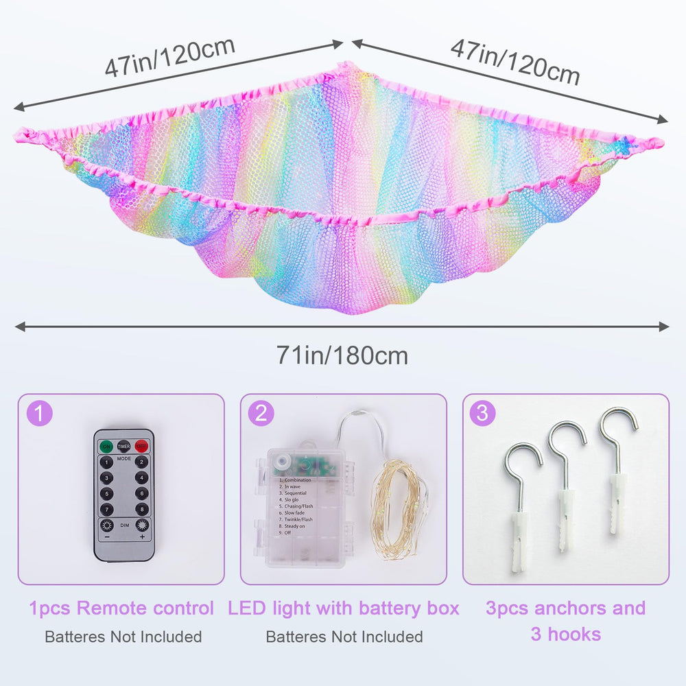 Unicorn Castle easy-install wall hooks simplify mounting the toy organizer.