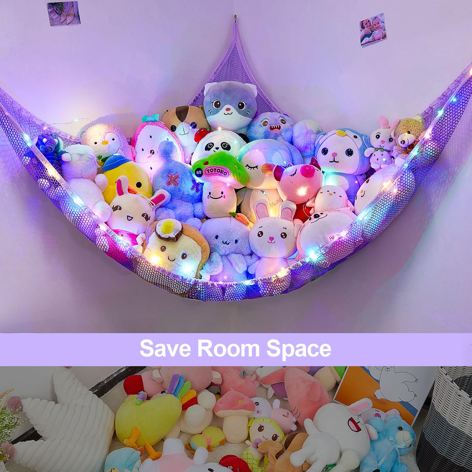 Unicorn Castle easy-install wall hooks simplify hanging and setup.