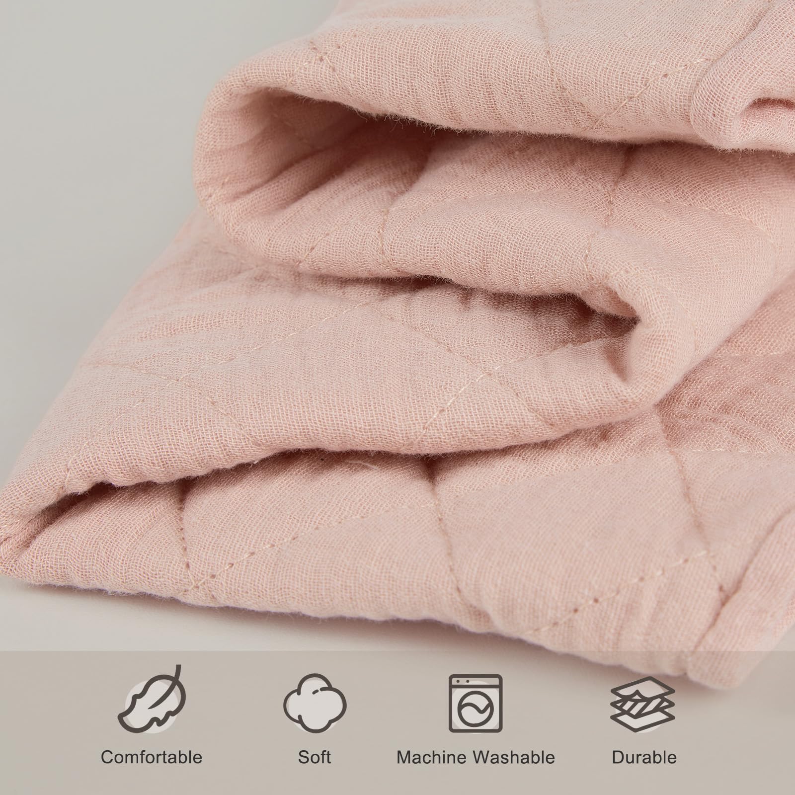 Unicorn Castle elastic-fit demo: secure placement on a changing pad.