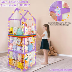 Unicorn Castle elastic ropes provide easy access to toys, improving grab-and-go playtime.