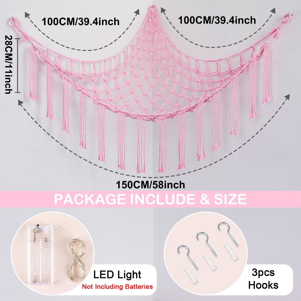 Unicorn Castle hammock net mounted in nursery corner saves floor space