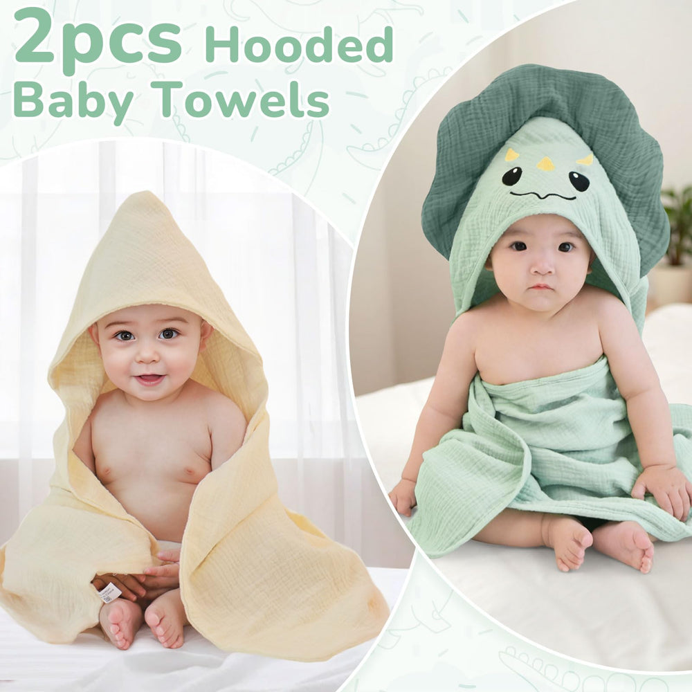 Unicorn Castle hooded towel quick-absorbent muslin keeps baby snug after baths