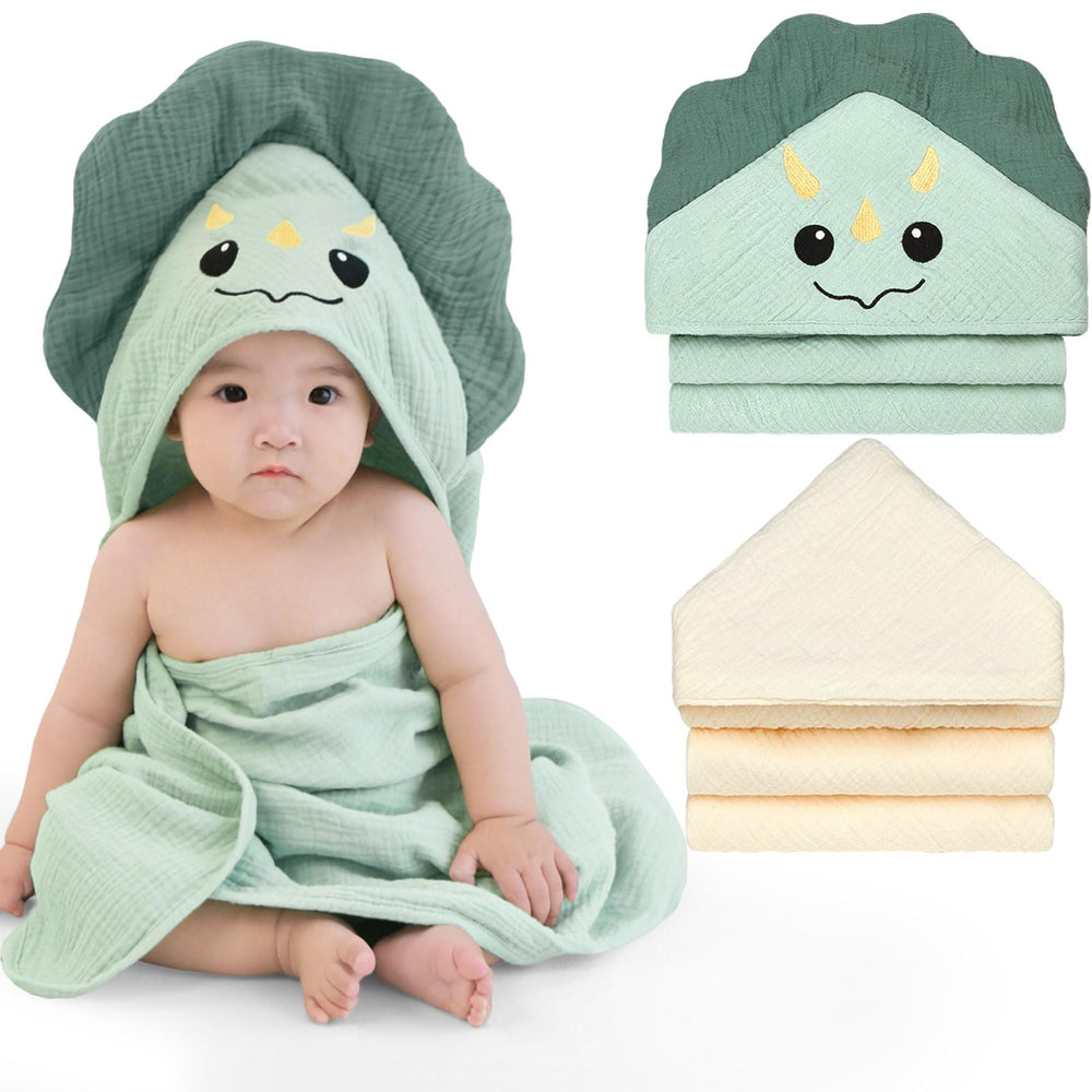 Unicorn Castle hooded towel beige hood for cozy post-bath warmth