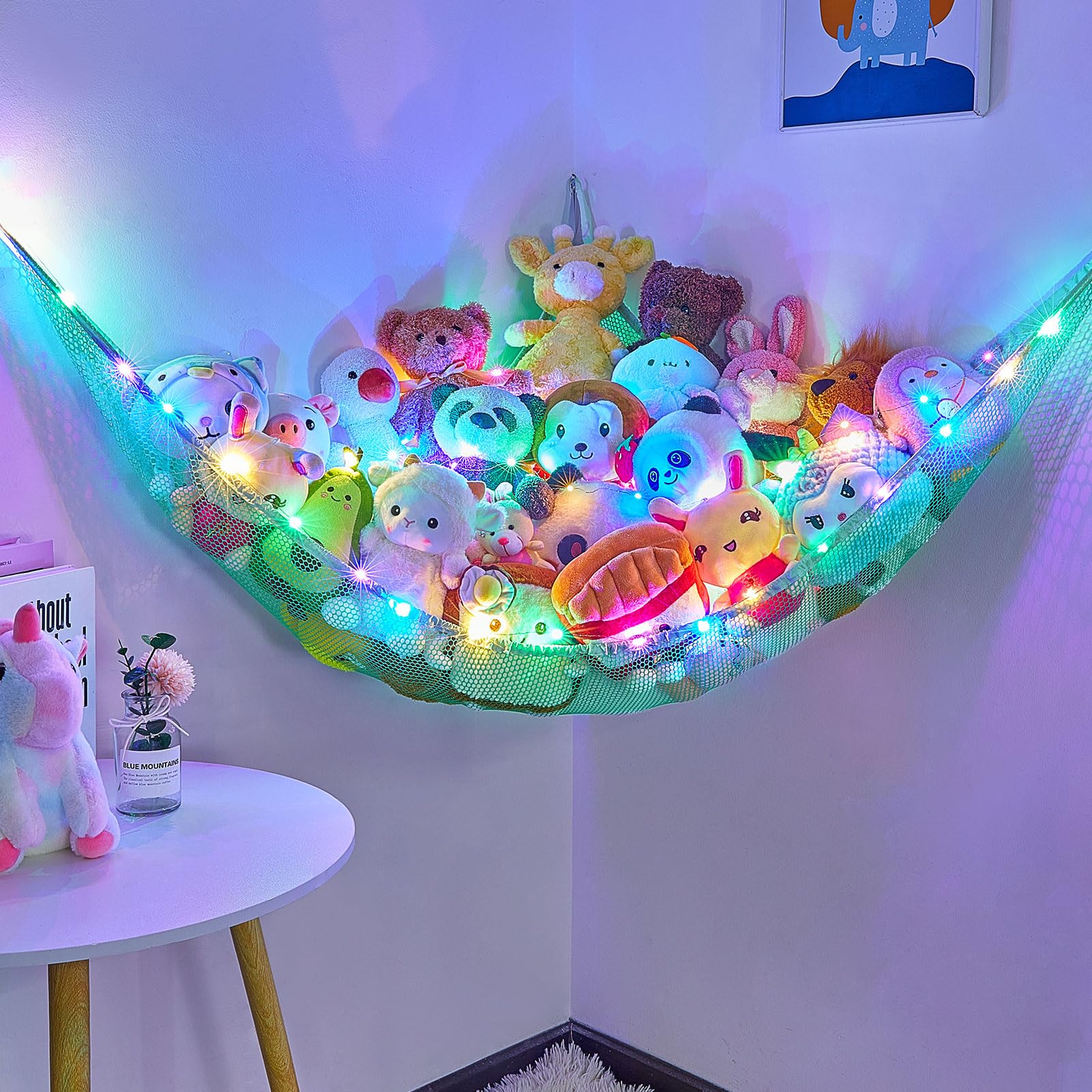 Unicorn Castle green decor enhances kids room themes.