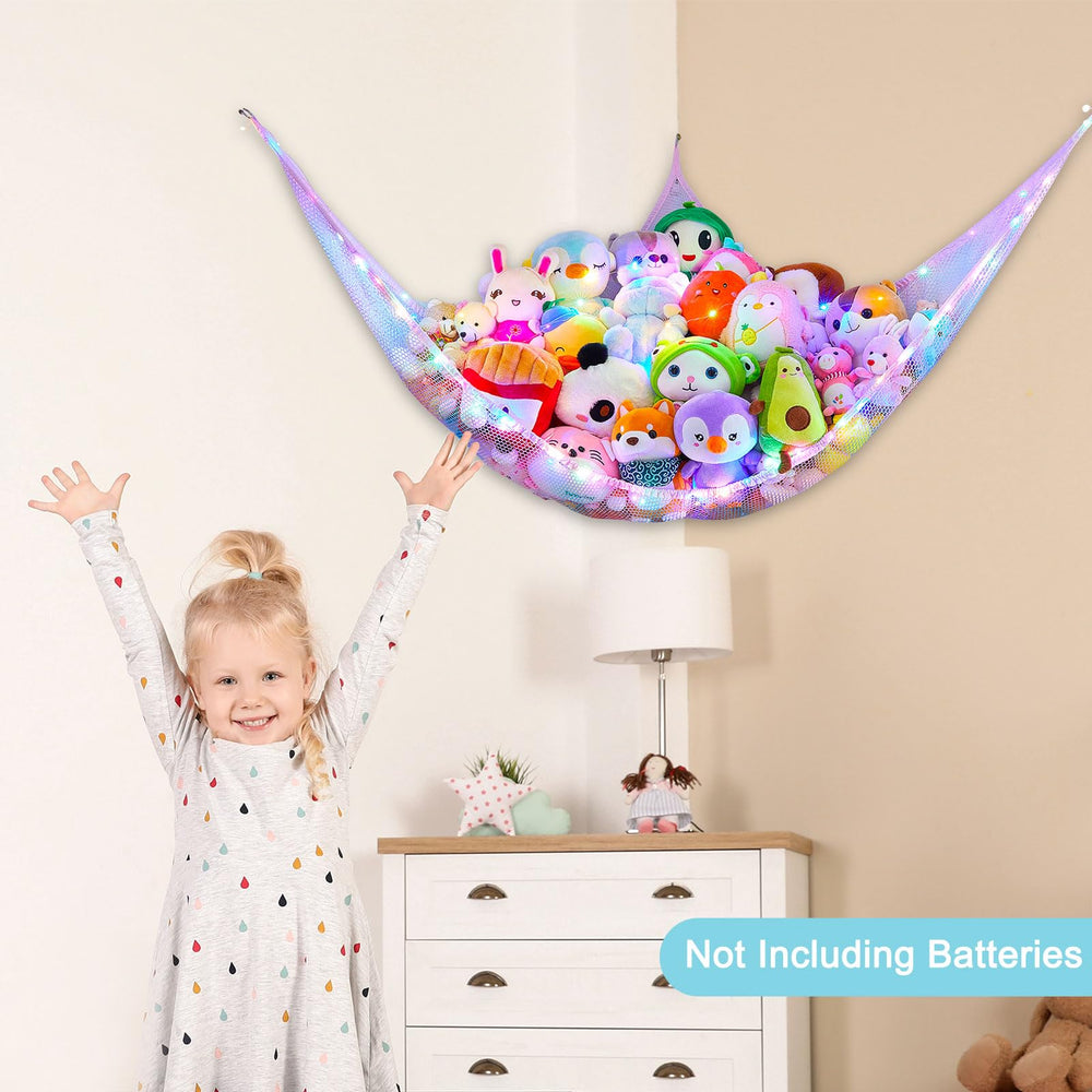 Unicorn Castle large-capacity toy organizer fits many plush toys in one spot