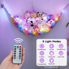 Unicorn Castle LED light on creates ambient glow for playtime.