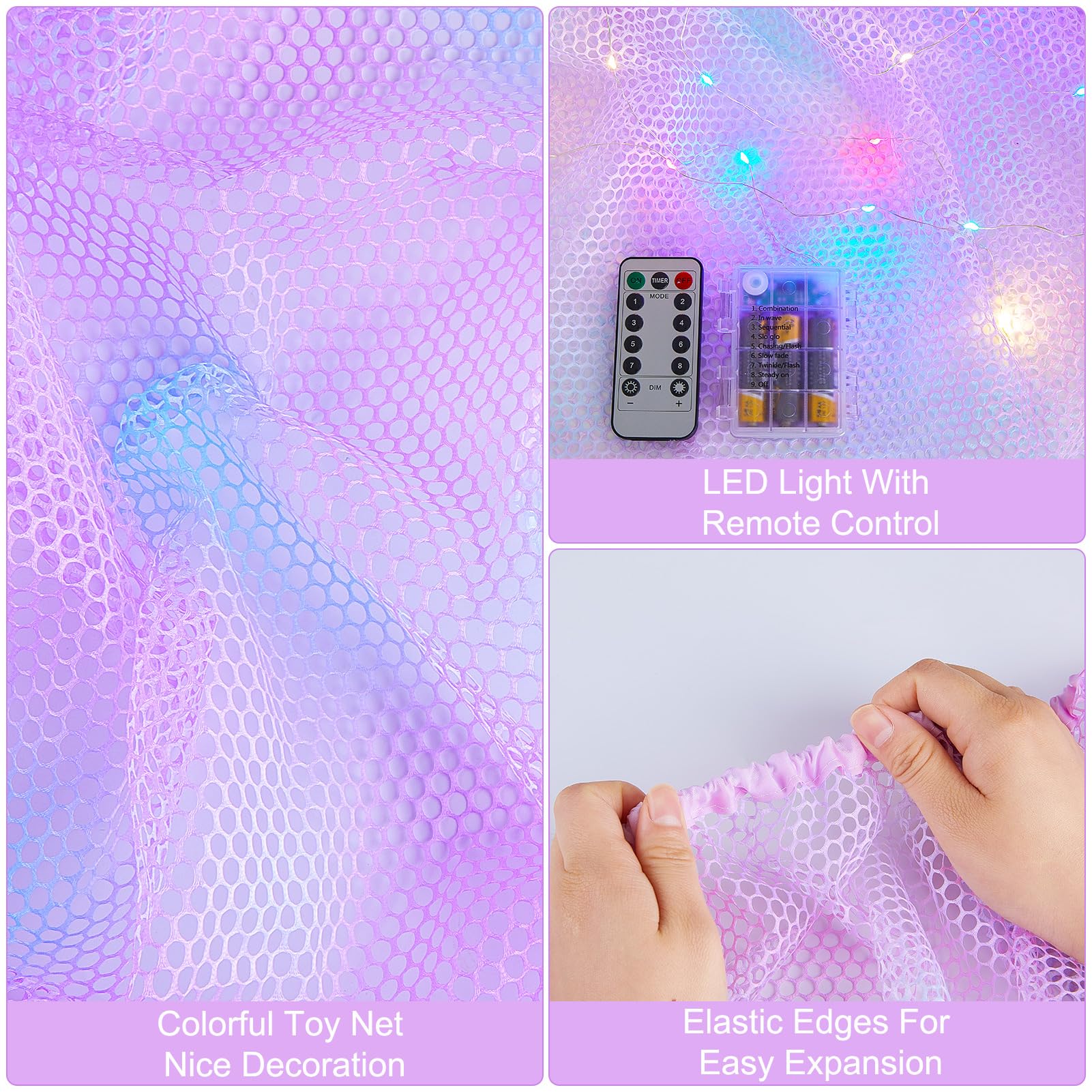 Unicorn Castle LED light strip offers eight lighting modes.