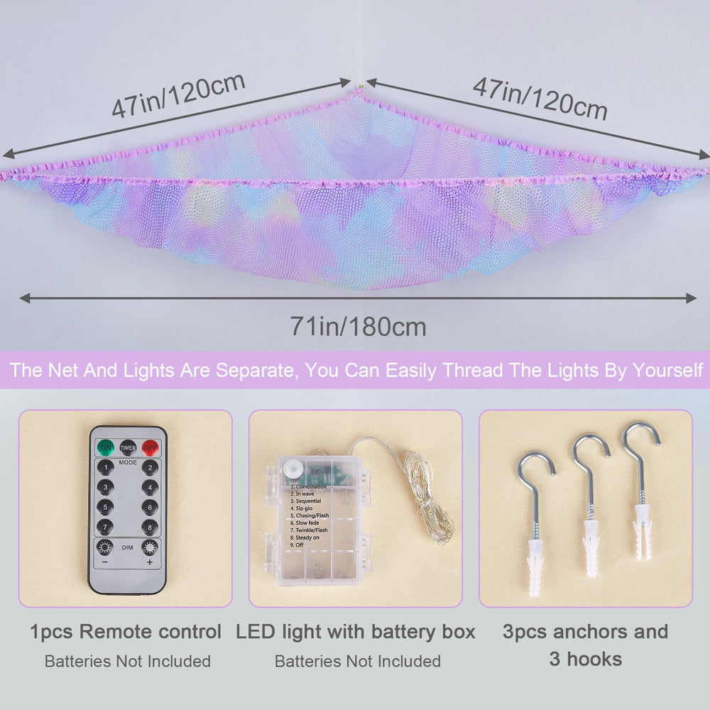 Unicorn Castle LED light strip closeup with adjustable modes for cozy ambience.