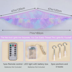 Unicorn Castle LED light strip closeup with adjustable modes for cozy ambience.