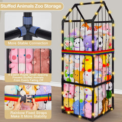 Unicorn Castle LED light accessory brightens the storage display for kids.