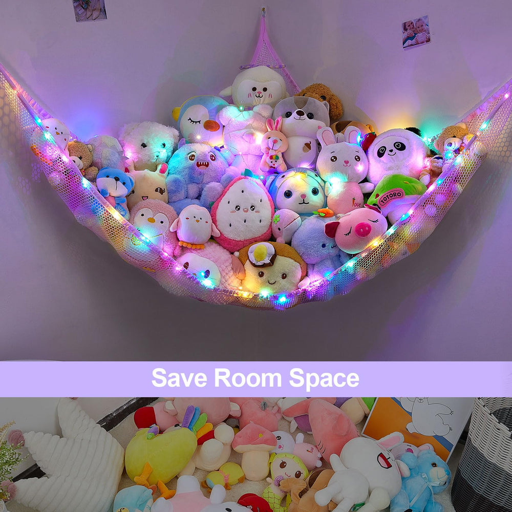 Unicorn Castle LED string creates ambient glow without cluttering floor space.