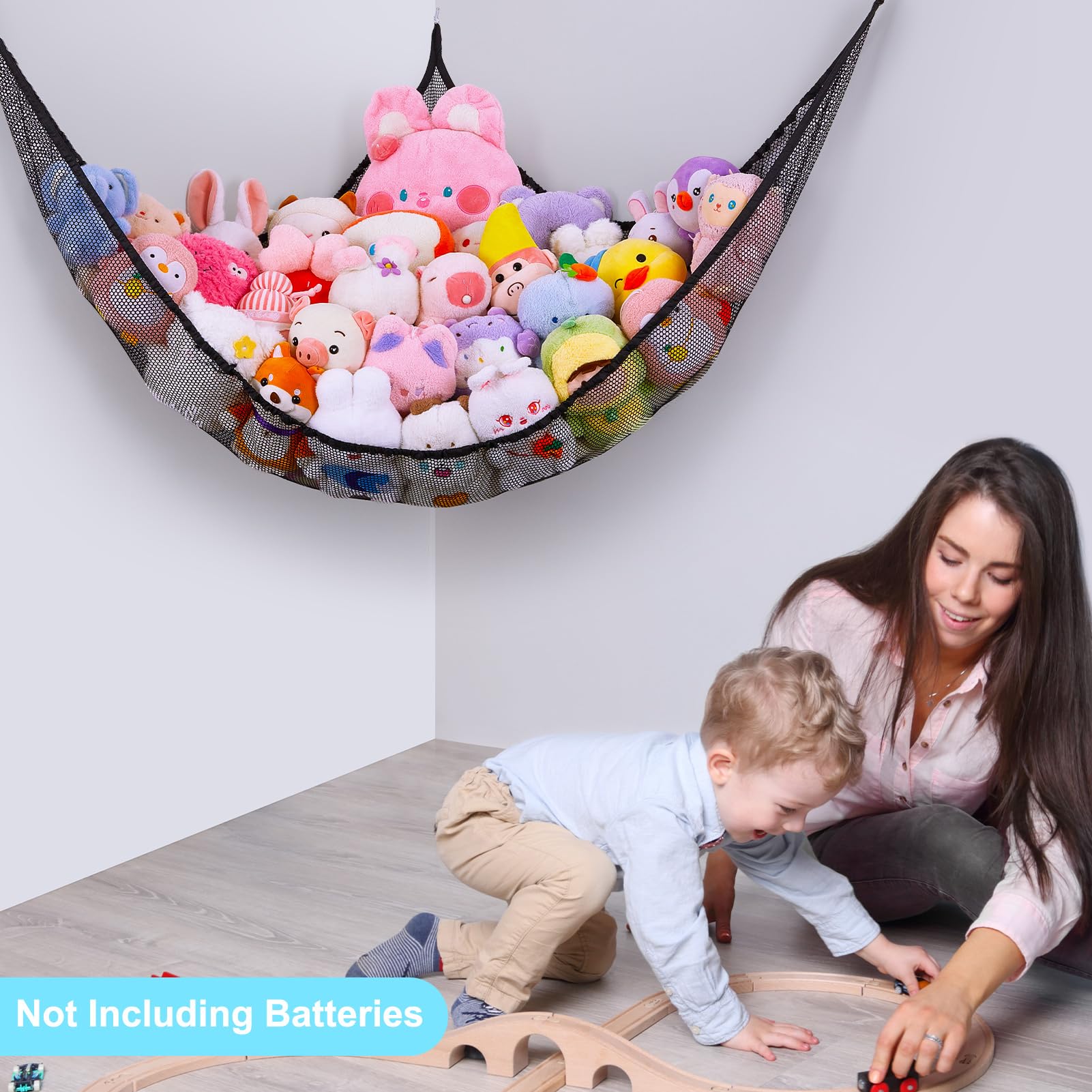 Unicorn Castle nursery playroom decor doubles as a plush storage solution.