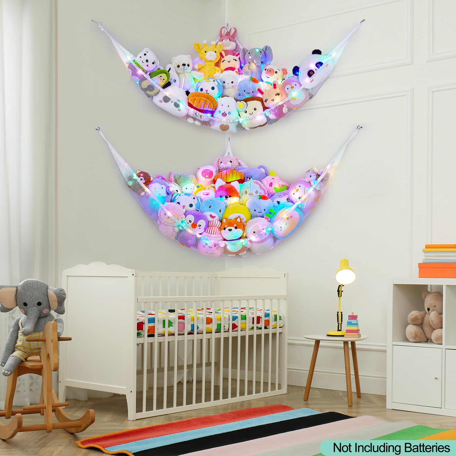 Unicorn Castle nursery and playroom decor doubles as organized toy storage.