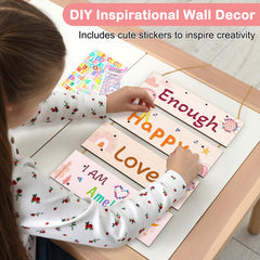 Unicorn Castle wall art pattern with butterflies and quotes for inspiration