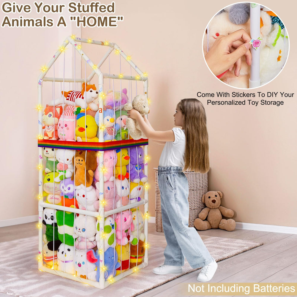 Unicorn Castle plushies storage included accessories image highlights stickers and straps.