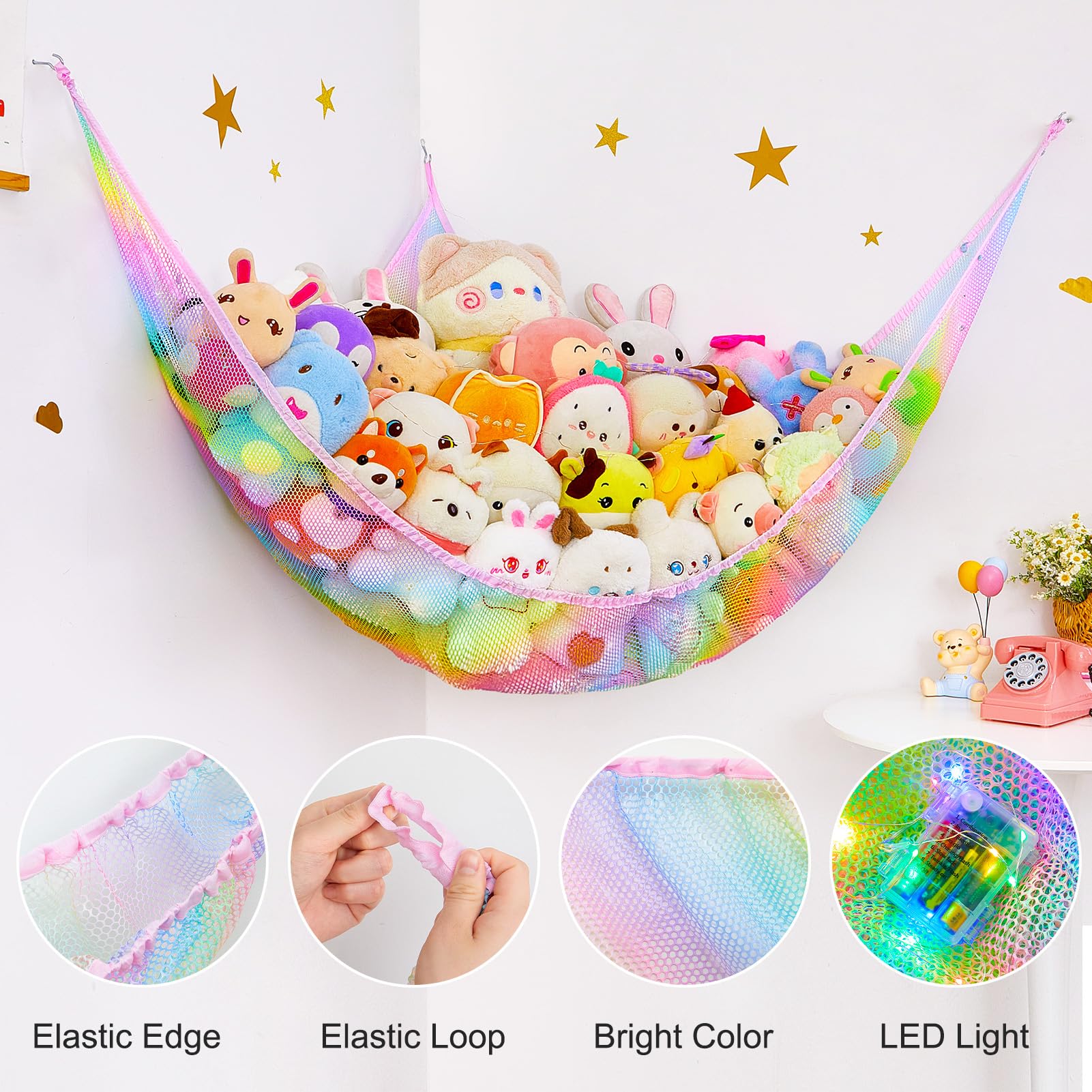 Unicorn Castle premium polyester mesh ensures durability for busy kids rooms