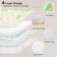 Unicorn Castle quilting muslin surface offers soft, breathable skin-friendly feel.