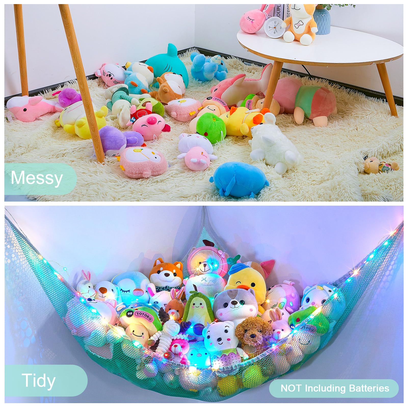 Unicorn Castle room decor idea shows functional, decorative organizer in nursery or playroom.