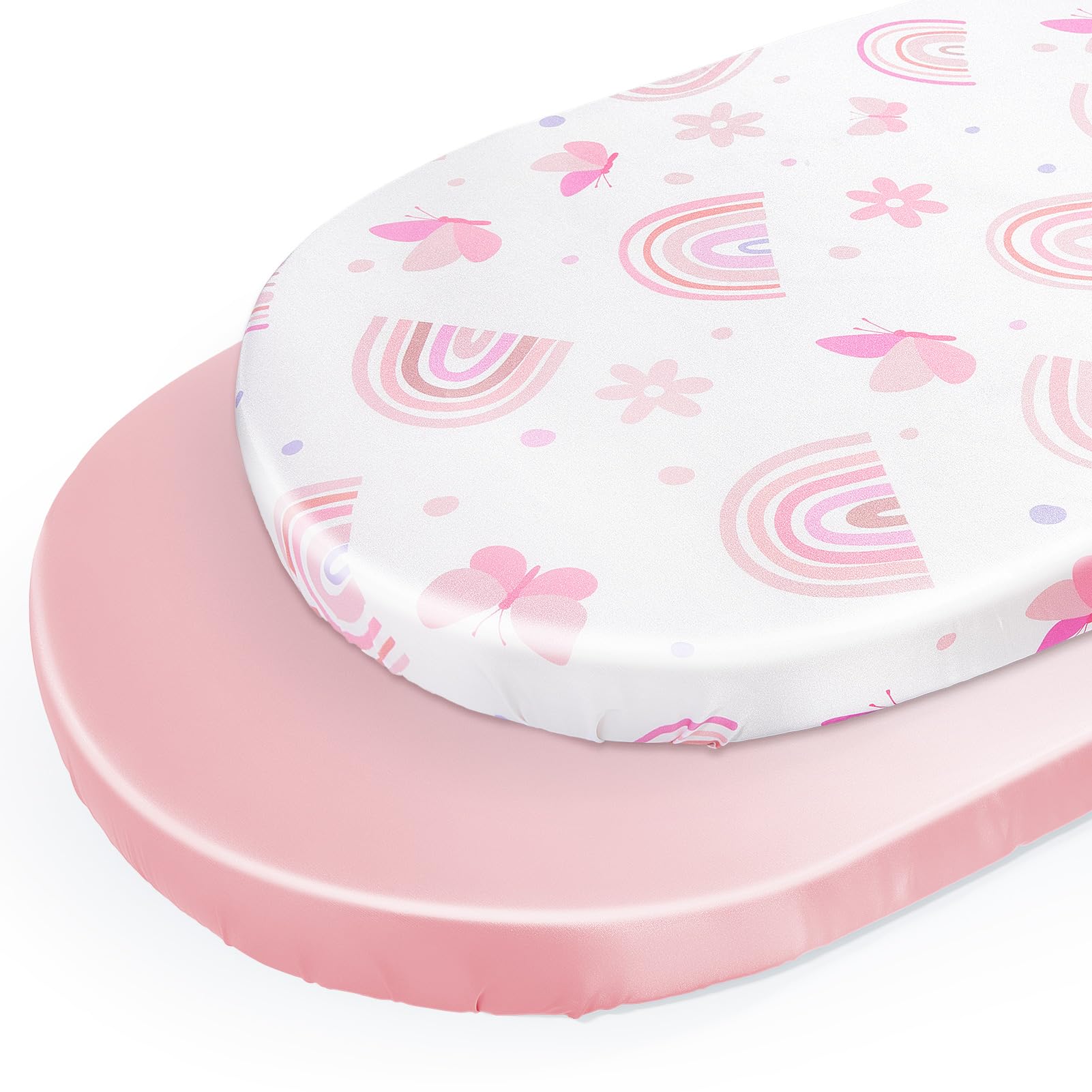 Unicorn Castle satin bassinet sheet solid color gently cares for baby's hair and skin