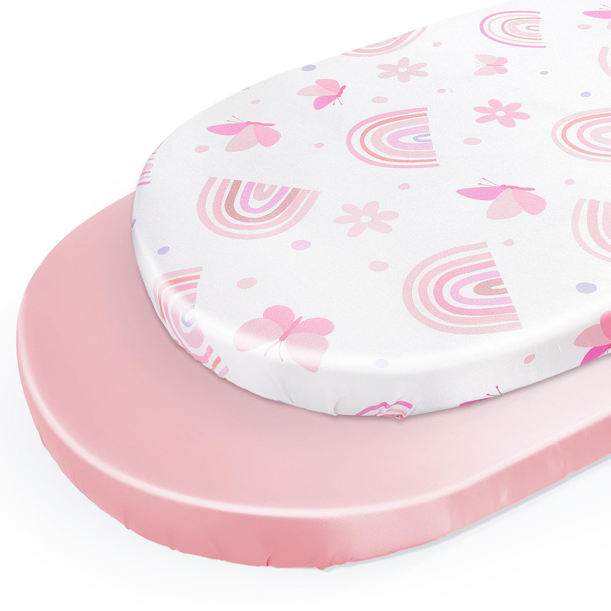 Unicorn Castle satin bassinet sheet solid color gently cares for baby's hair and skin