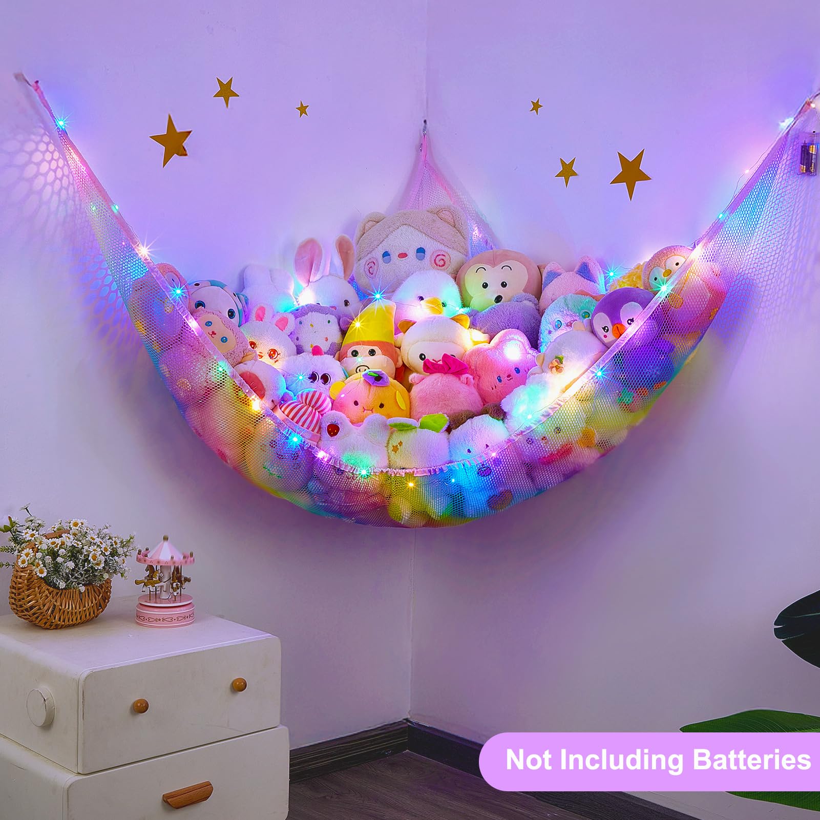 Unicorn Castle durable polyester mesh close-up highlights sturdy, tear-resistant fabric.