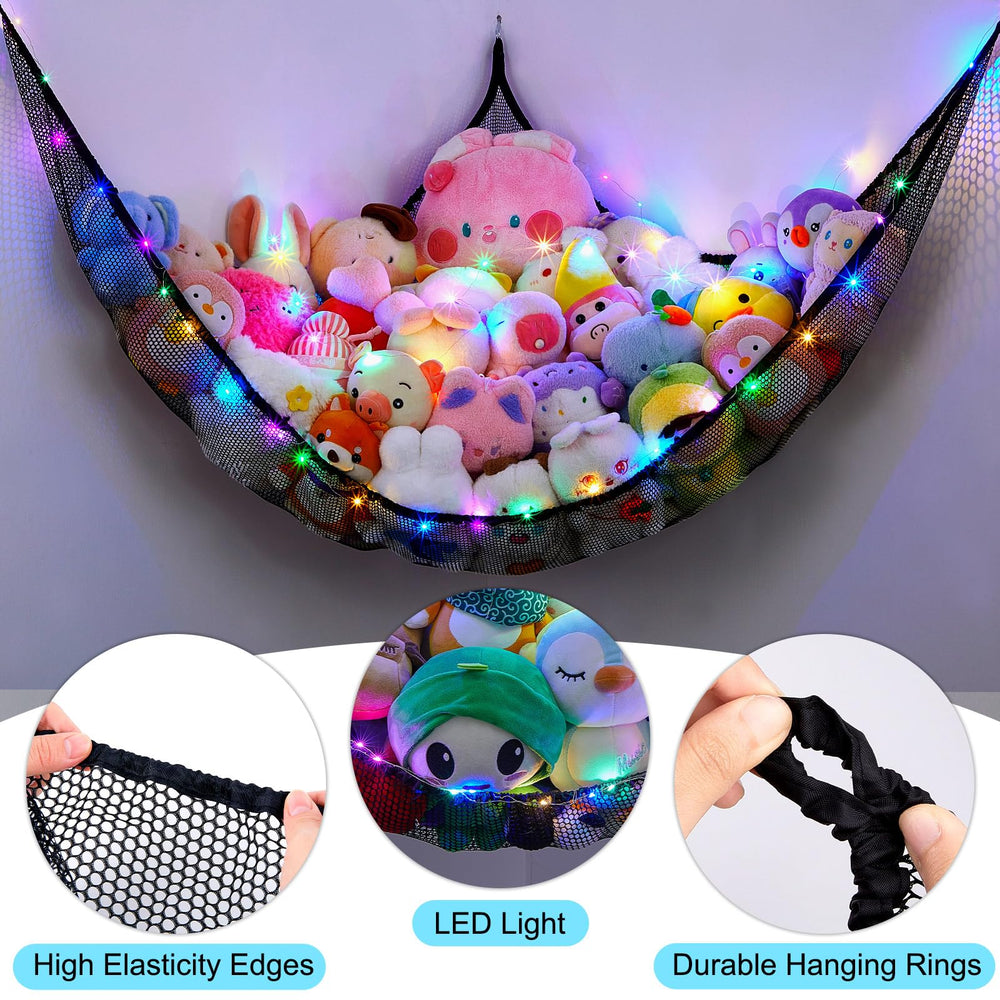 Unicorn Castle wall hooks allow quick, tool-free installation of the toy organizer.