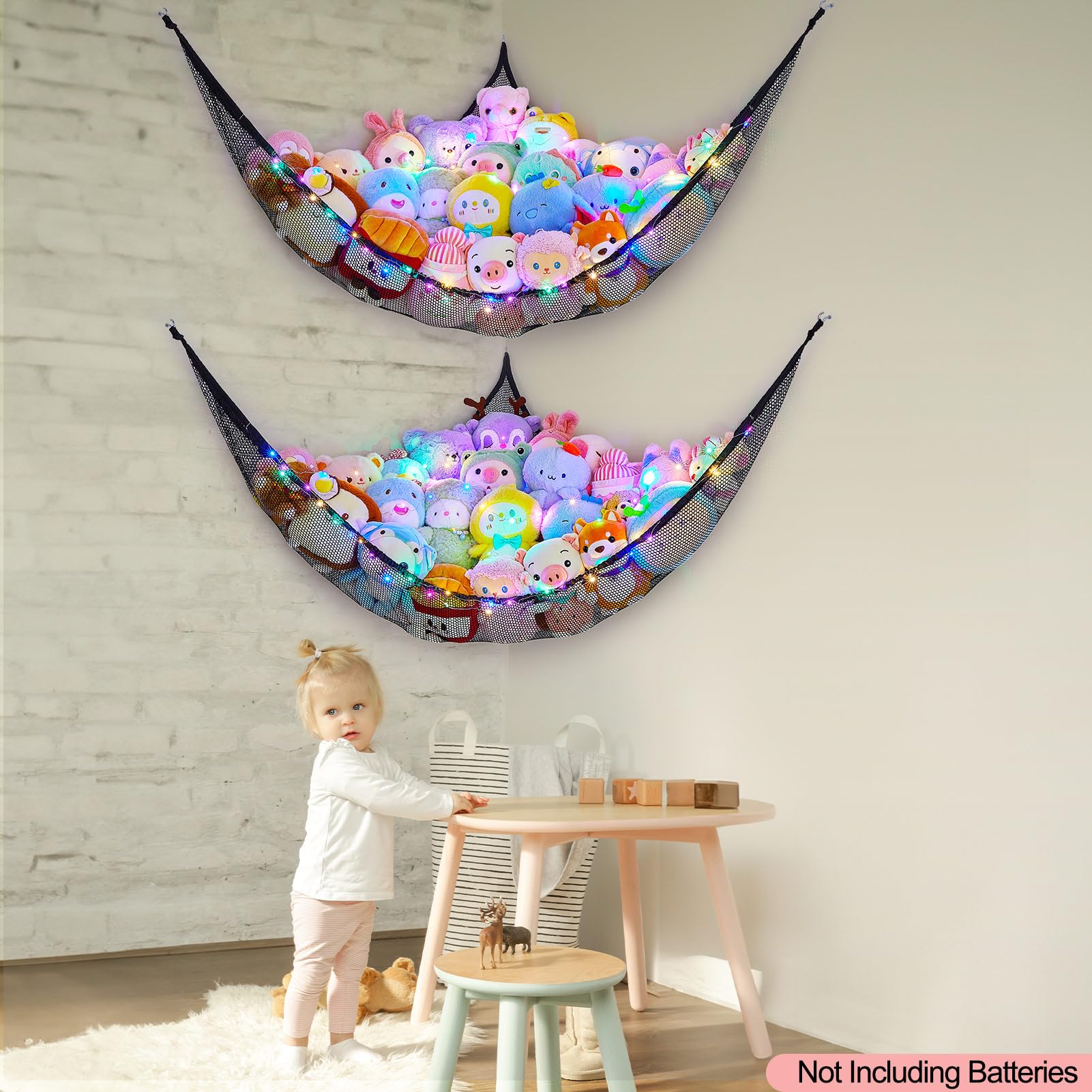 Unicorn Castle wall-mounted hammock installation for easy corner setup.