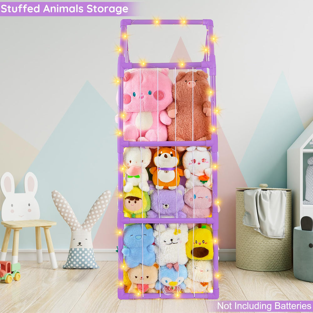 Unicorn Castle wall-mount option with straps prevents tipping for safe playroom storage.
