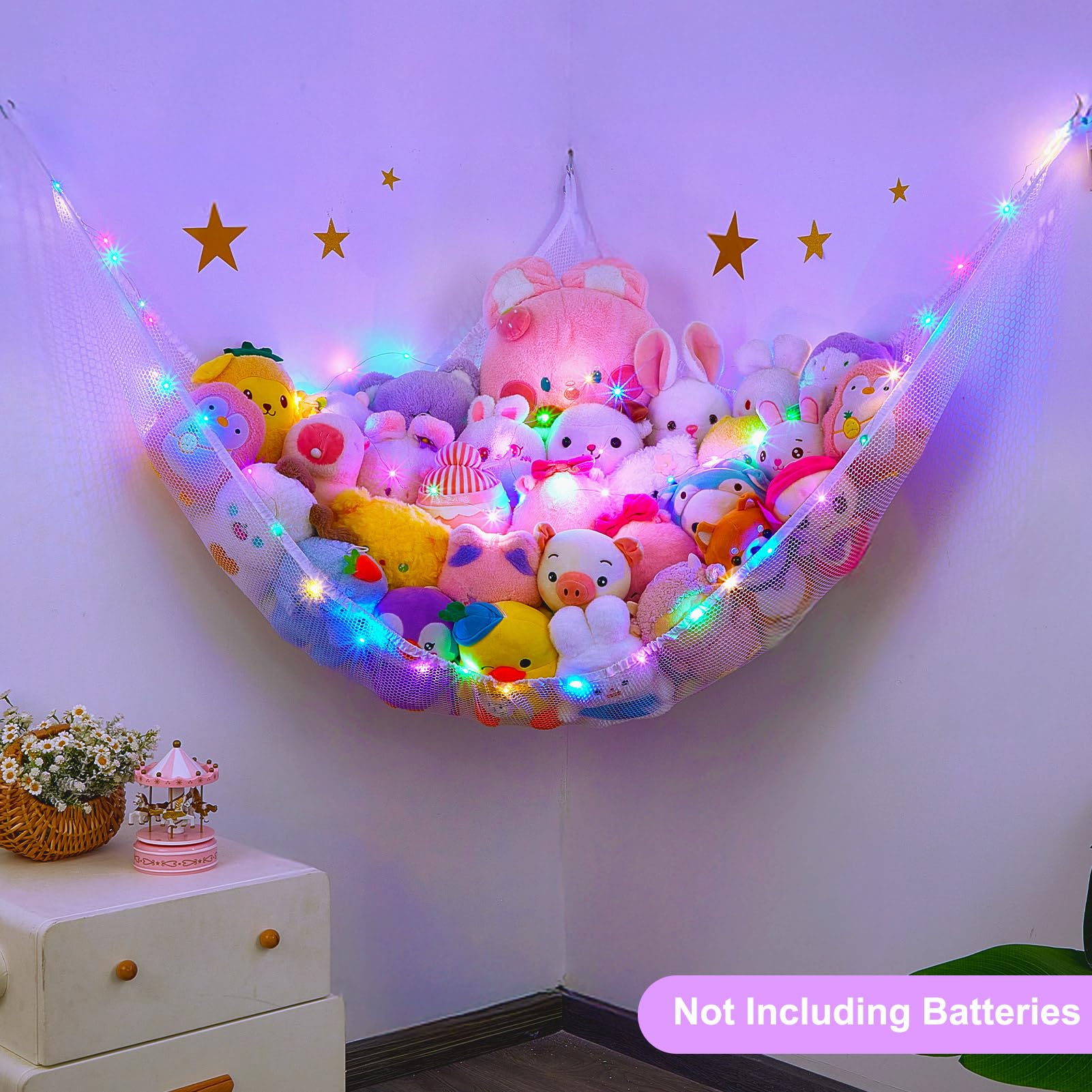 Unicorn Castle white room decor hammock adds playful organization