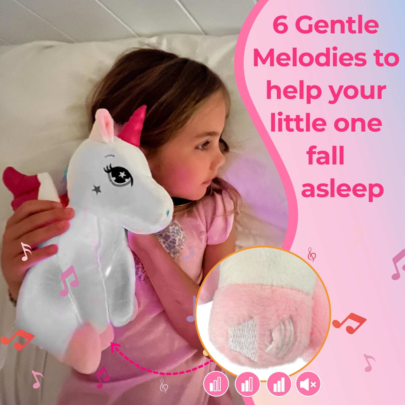 Unicorn Light Up Cutie projection casts starry scenes for a calm bedtime routine