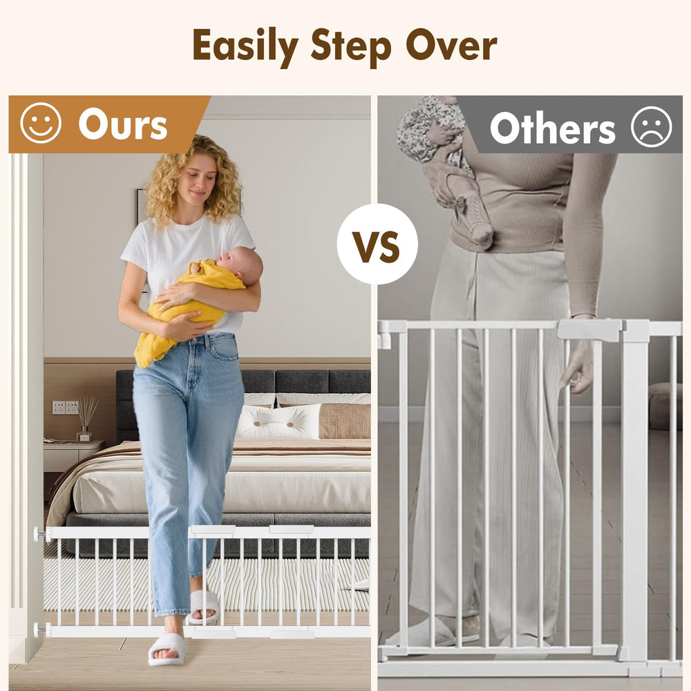 Unidevice dog gate kitchen-boundary helps keep cooking areas safer.