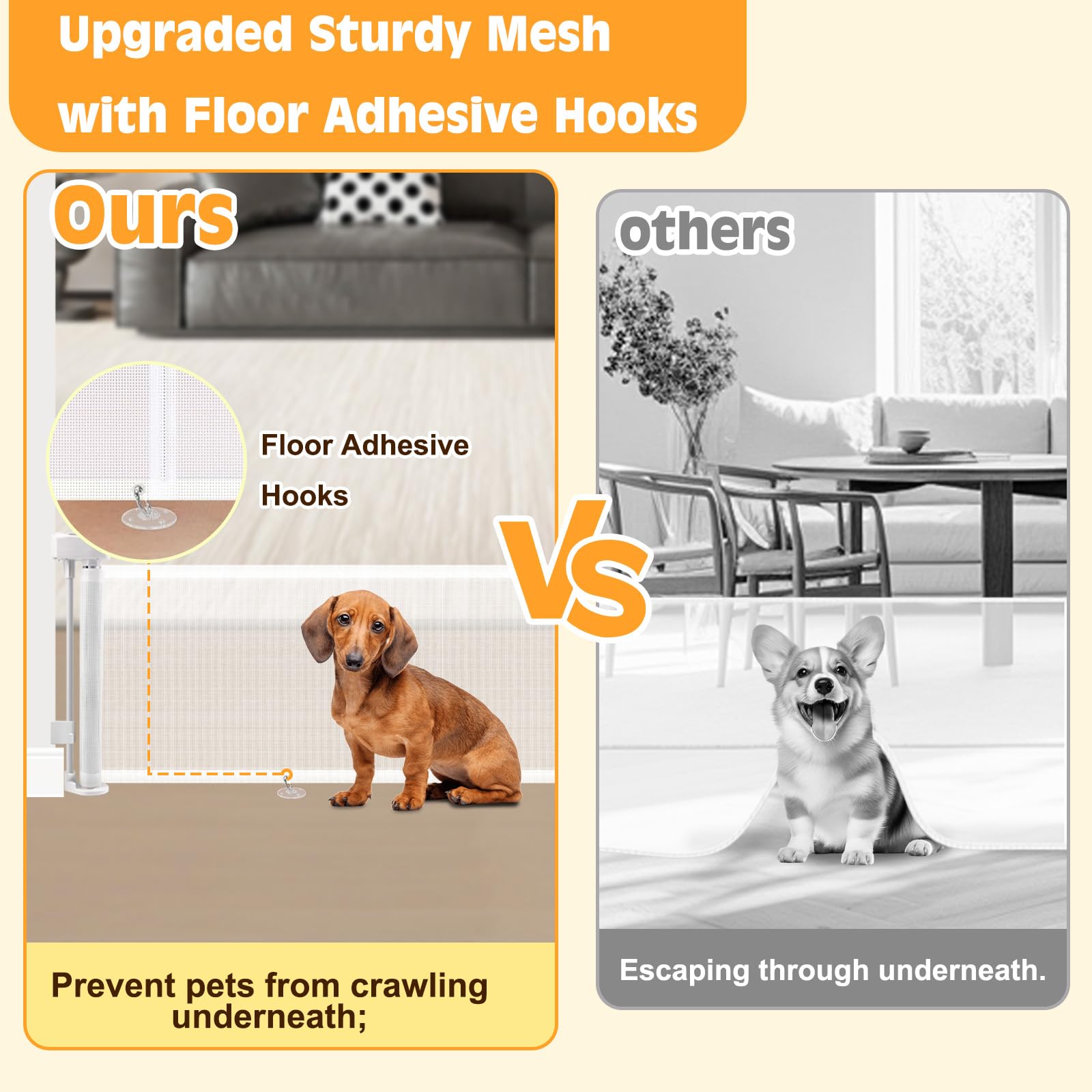 Unidevice Short Dog Gate in doorway use for easy step-over access
